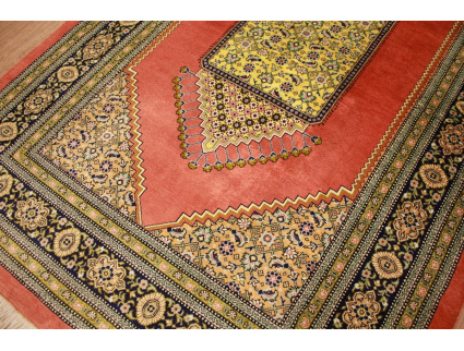 Persian carpet  Gom  pure silk rug 122x79 cm