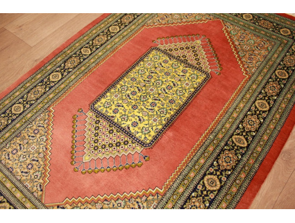 Persian carpet  Gom  pure silk rug 122x79 cm