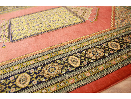 Persian carpet  Gom  pure silk rug 122x79 cm