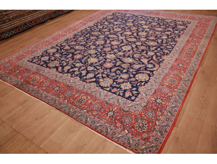 Old Persian carpet Kashan 392x295 cm Blue