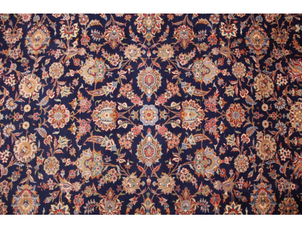 Old Persian carpet Kashan 392x295 cm Blue