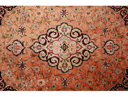 Persian carpet Ghom pure silk rug 120x80 cm