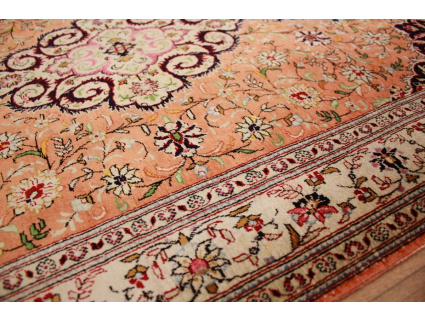 Persian carpet Ghom pure silk rug 120x80 cm