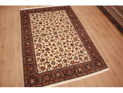 Persian carpet Mashhad with silk 297x198 cm Beige