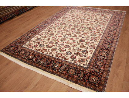 Persian carpet Mashhad with silk 297x198 cm Beige