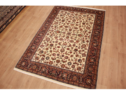 Persian carpet Mashhad with silk 297x198 cm Beige