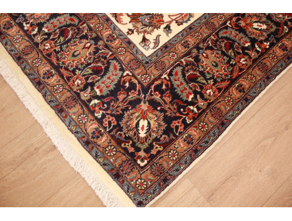 Persian carpet Mashhad with silk 297x198 cm Beige