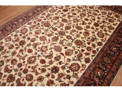 Persian carpet Mashhad with silk 297x198 cm Beige