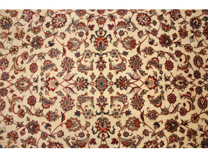 Persian carpet Mashhad with silk 297x198 cm Beige