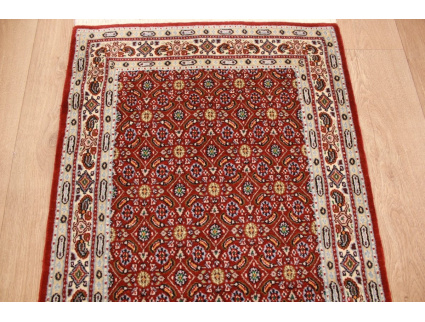 Persian carpet Moud virgin wool & Silk 136x73 cm Beige Runner