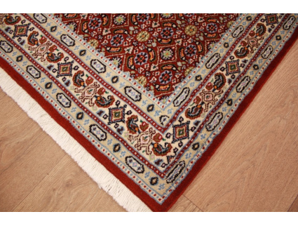 Persian carpet Moud virgin wool & Silk 136x73 cm Beige Runner