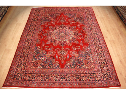 Perser Teppich Maschad Wollteppich 336x257 cm Rot