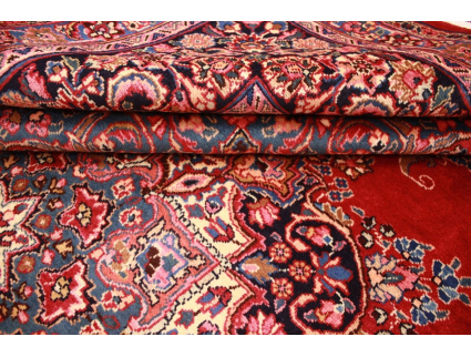 Persian carpet Mashhad virgin wool 336x257 cm Red