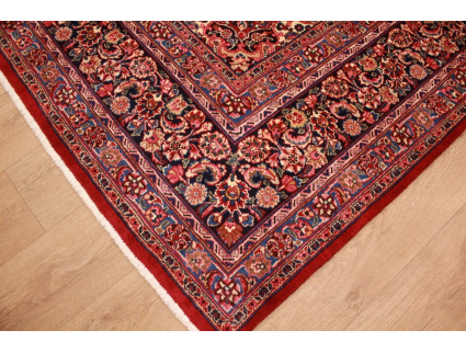 Perser Teppich Maschad Wollteppich 336x257 cm Rot