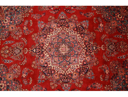 Perser Teppich Maschad Wollteppich 336x257 cm Rot