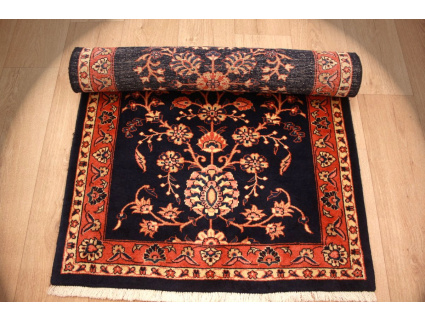 Persian carpet Sarough Runner Wool 194x87 cm Dark blue