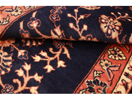 Persian carpet Sarough Runner Wool 194x87 cm Dark blue