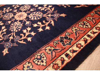 Persian carpet Sarough Runner Wool 194x87 cm Dark blue