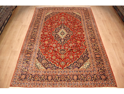 Persian carpet Kashan virgin wool 349x242 Red