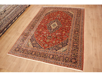 Persian carpet Kashan virgin wool 349x242 Red