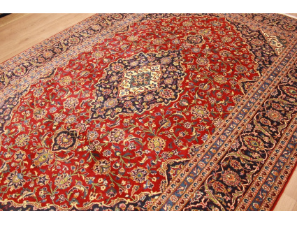 Persian carpet Kashan virgin wool 349x242 Red