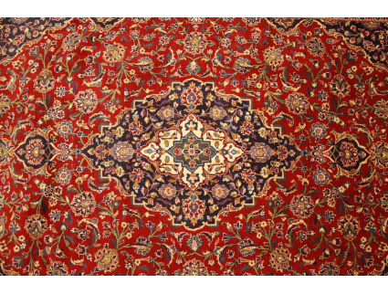 Persian carpet Kashan virgin wool 349x242 Red