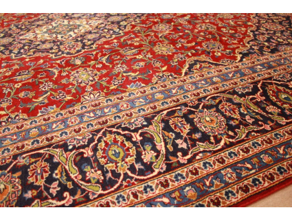 Persian carpet Kashan virgin wool 349x242 Red