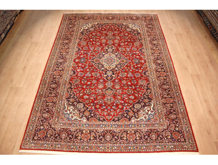 Persian carpet Kashan virgin wool 335x228 Red