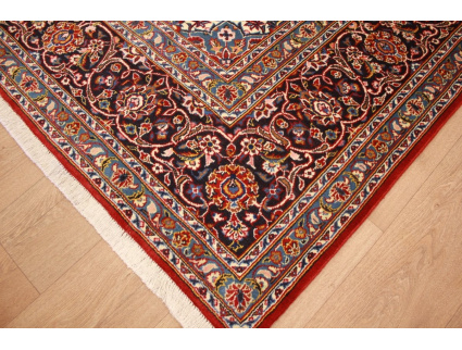 Persian carpet Kashan virgin wool 335x228 Red