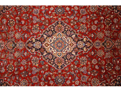 Persian carpet Kashan virgin wool 335x228 Red