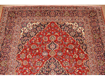 Persian carpet Kashan virgin wool 348x250 Red