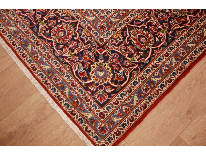 Persian carpet Kashan virgin wool 348x250 Red