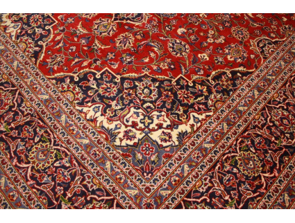 Persian carpet Kashan virgin wool 348x250 Red