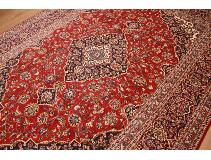 Persian carpet Kashan virgin wool 348x250 Red