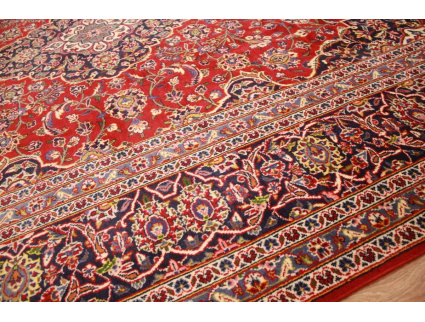 Persian carpet Kashan virgin wool 348x250 Red