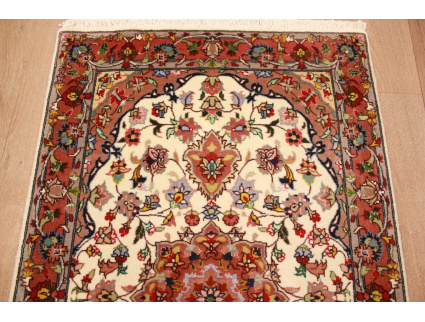 Persian carpet  Tabriz with silk 112x71 cm Beige