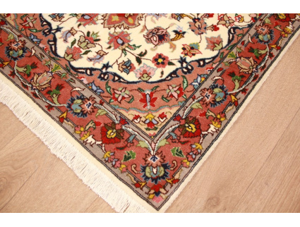 Persian carpet  Tabriz with silk 112x71 cm Beige