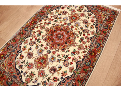 Persian carpet  Tabriz with silk 112x71 cm Beige