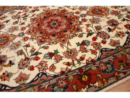 Persian carpet  Tabriz with silk 112x71 cm Beige