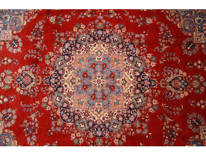 Persian carpet Mashhad virgin wool 352x245 cm Red