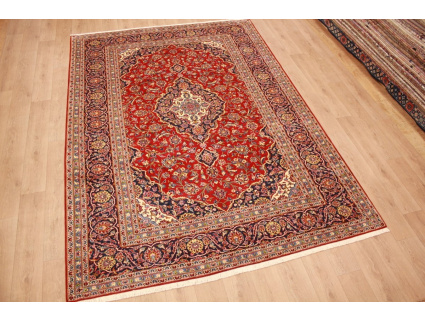 Persian carpet Kashan virgin wool 343x241 Red