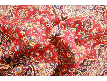 Persian carpet Kashan virgin wool 343x241 Red