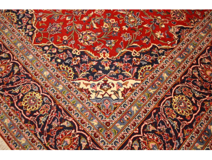 Persian carpet Kashan virgin wool 343x241 Red