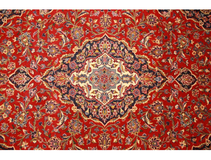 Persian carpet Kashan virgin wool 343x241 Red