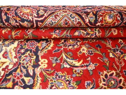 Persian carpet Kashan virgin wool 343x241 Red