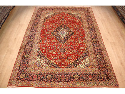 Persian carpet Kashan virgin wool 357x248 cm Red