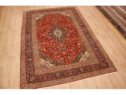 Persian carpet Kashan virgin wool 357x248 cm Red