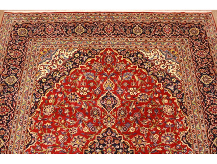 Persian carpet Kashan virgin wool 357x248 cm Red