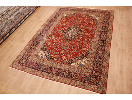 Persian carpet Kashan virgin wool 357x248 cm Red