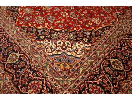 Persian carpet Kashan virgin wool 357x248 cm Red